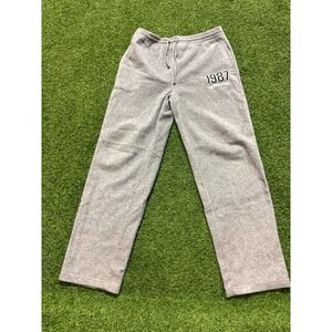 Aeropostale Sweatpants Mens Medium Gray Fleece Lined Straight Leg Drawstring